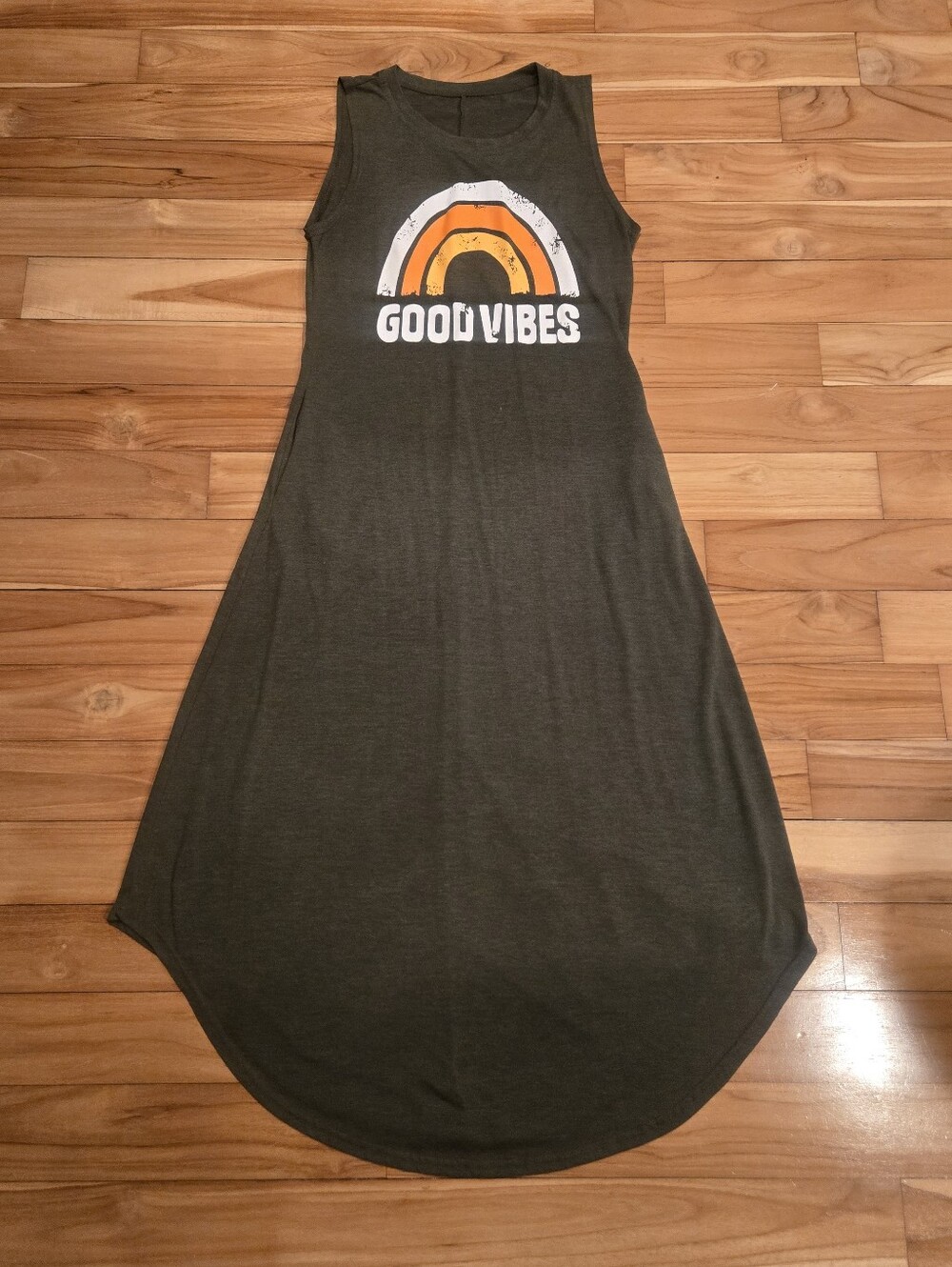 Good Vibes Sleeveless Maxi Dress